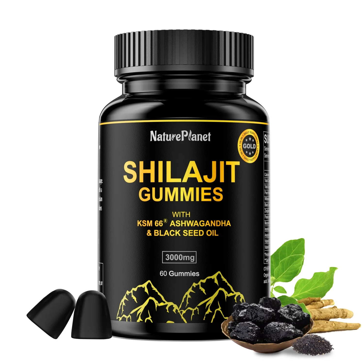 

Natural Shilajit Gummy for Men & Women- Energy, Brain, Immunity Support