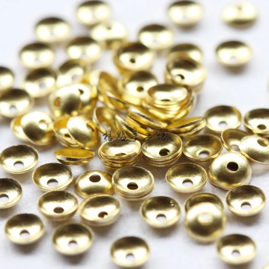 

300 Pieces Raw Brass Bead Caps-4mm (497C-S-220)