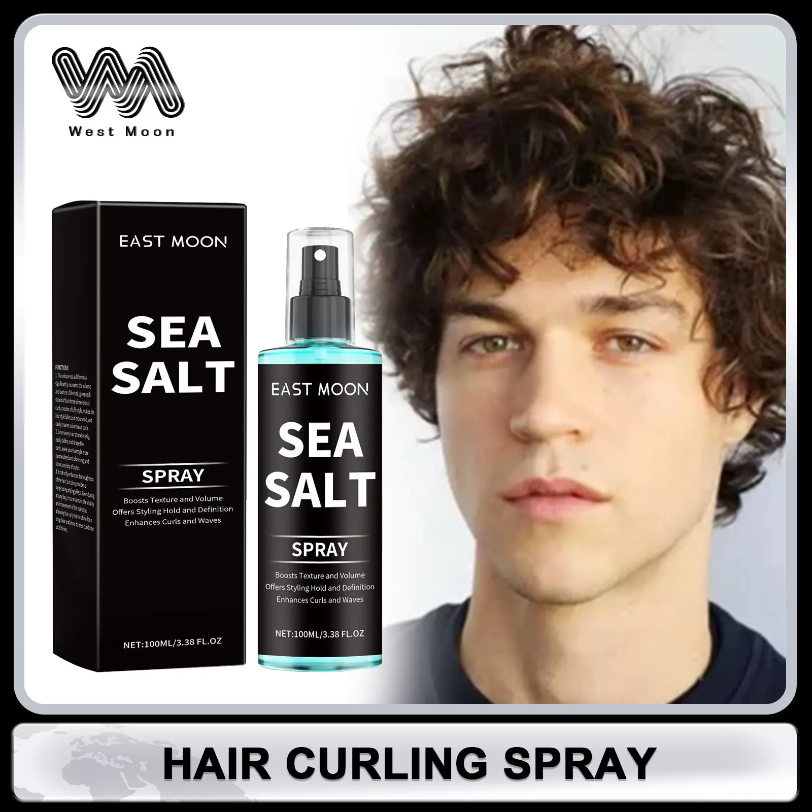 Sea Salt Spray Hair Styling Mousse Repair Damaged Curly Boost Cream Prevent Dryness Add Texture Thickness Curls Styling Products