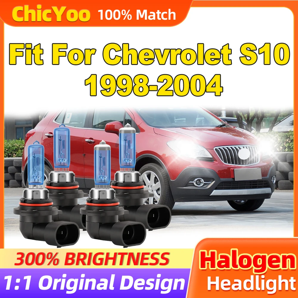 

Fit For Chevrolet S10 1998-2001 2002 2003 2004 200W Halogen Headlamps 24000LM Turbo Auto Lamps 12V 6500K Halogen Headlights