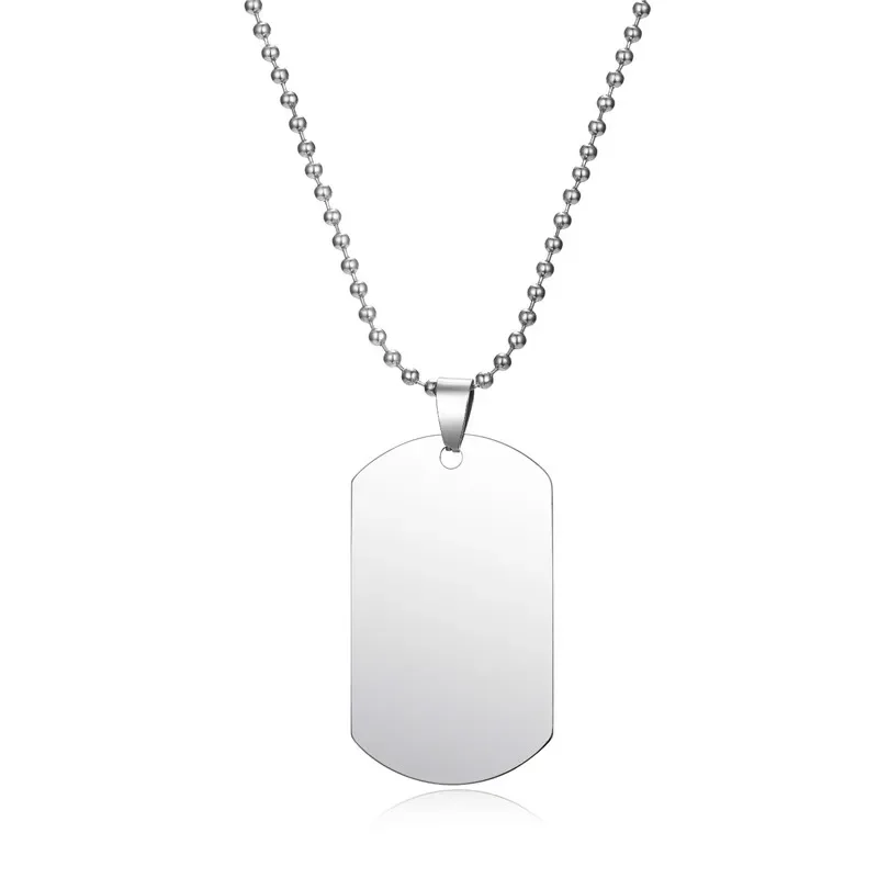 Wojskowy identyfikator wojskowy Wisiorek Pet Cat Dog Tag Odznaka Człowiek Metalowy kolor Naszyjnik ze stali nierdzewnej Urok Biżuteria damska Prezenty — zdjęcie 2