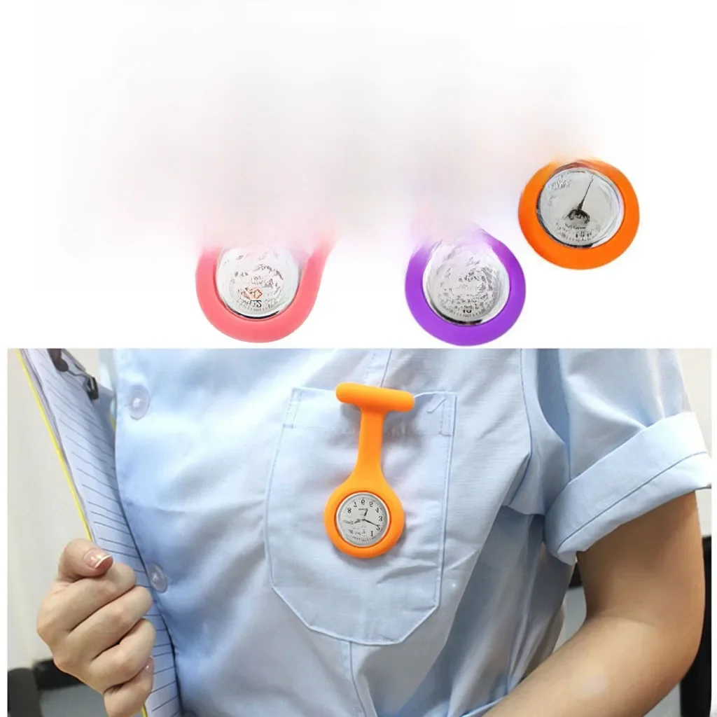 Mulheres Display Digital Relógio de Bolso, Dial, Clip-On, Relógio Analógico, FOB, Enfermeira Brooch,