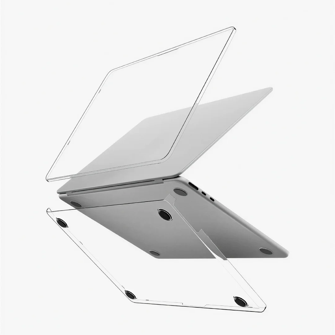 Premium Transparent Case for Macbook Pro/Air 2025 - 2021 Models, Super Crystal Protection Case By Nexa Skins