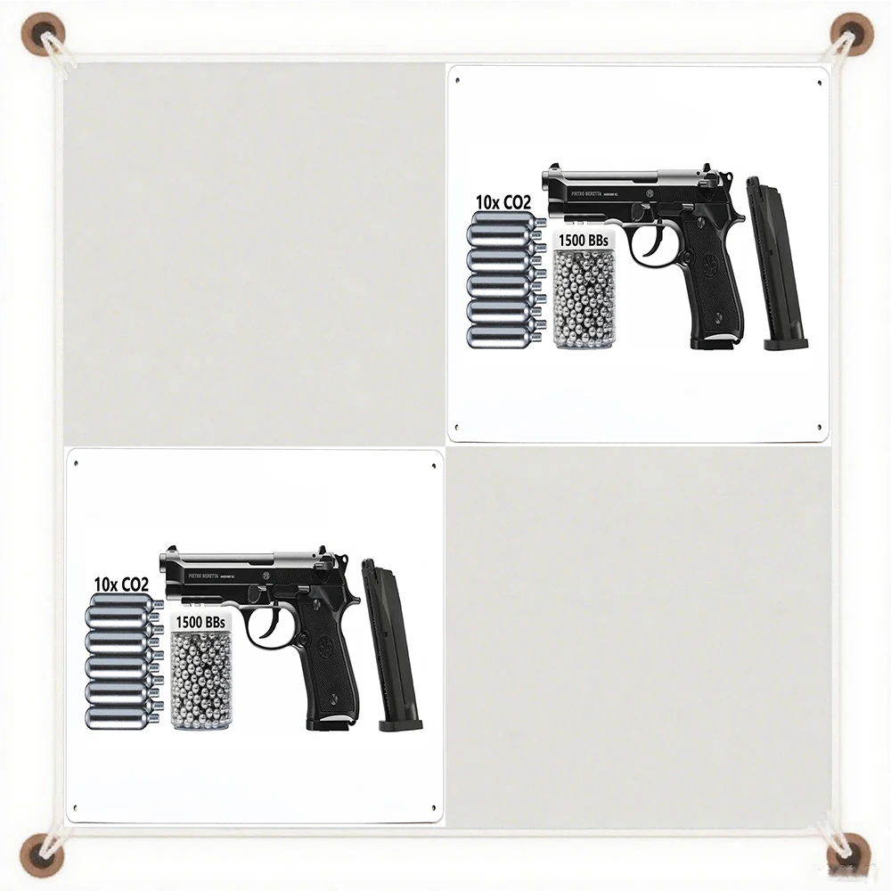 

2025 Newest low price 2021 M92 A1 - Full-Auto Blowback .177 Co2 Bb Air Pistol - 310 Fps Wall Tin Sign 8*12 inch