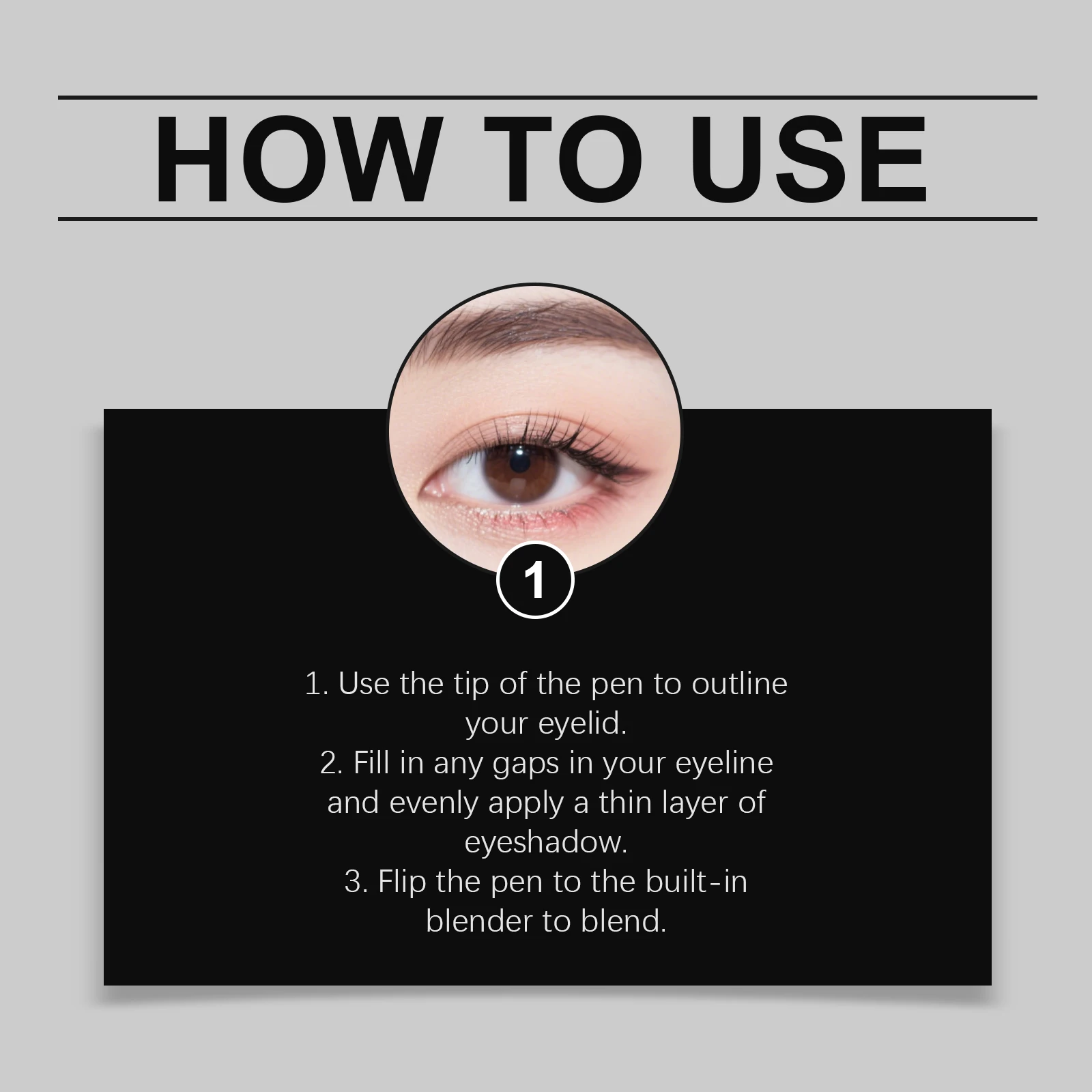 Matita ombretto eyeliner 2 in 1 Impermeabile Leggero Liscio Lunga durata Asciugatura rapida per principianti Matita per trucco occhi Incontri