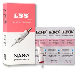 Premium Quality LBB PMU SMP Sharp Disposable Sterile Eyebrows Tattoo Cartridge Needles Supply Permanent Makeup Needles 20 Pcs