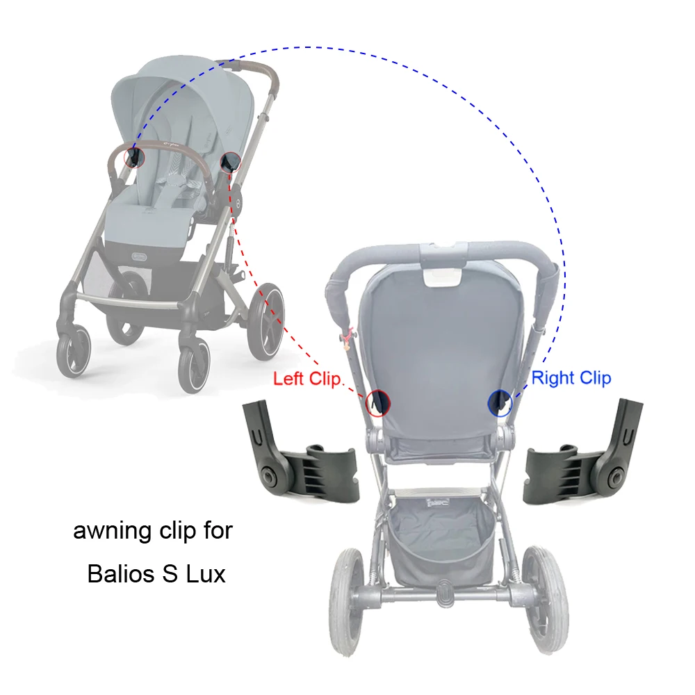 

Sun Canopy Clip For Cybex Balios S Lux Stroller Roof Bar Awning Support Rod Clamp Left Or Right Buckle Baby Buggy Replace Part