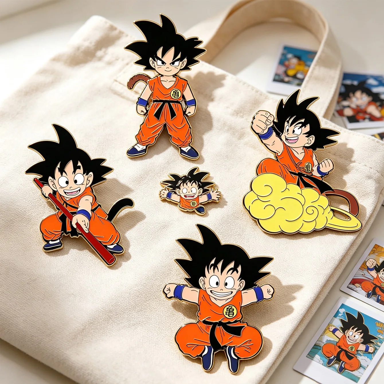 Broche en émail de personnage de dessin animé Son Goku, badge en métal, bijoux pour vêtements et accessoires de sac à dos, cadeaux