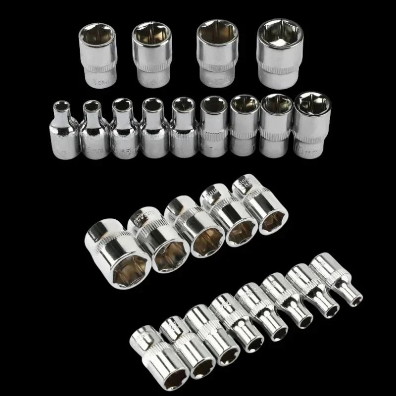 1 pièce 1/4 pouces d'entraînement 4 4.5 5 5.5 6 7 8 9 10 11 12 13 14mm clé à cliquet manchon de tête à douille outils à main à Double extrémité