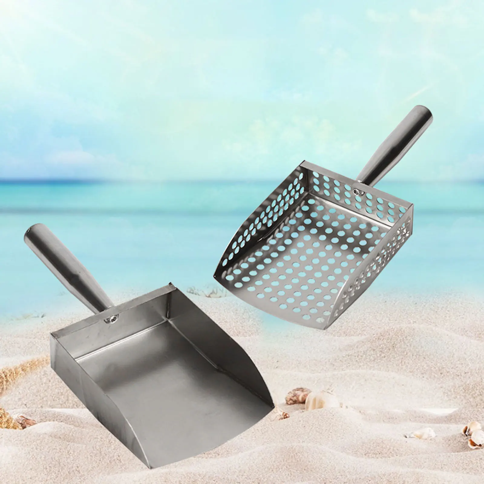 

Совок для пляжного песка, экран, фокальная ложка, инструмент для просеивания, портативный сито для домашних животных, лопата, сетчатое отверстие для обнаружения металла под водой