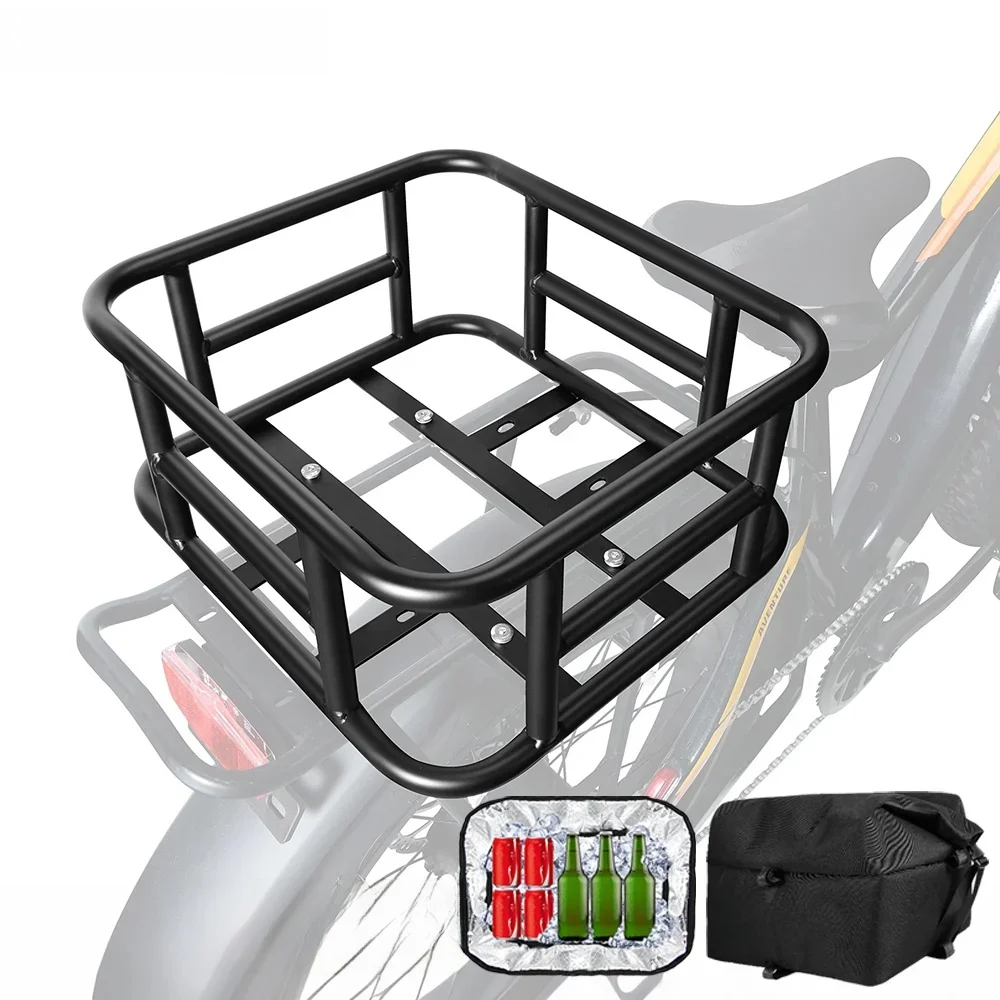 AliExpress NEWBOLER Rear Bike Basket Bicycle Cargo Rack Bag Large Capacity Fron E-Bike Basket Bike Baskets Rear Rack  for Outdoor Travel Shopping