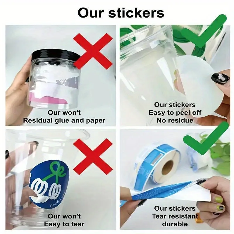 Custom round stickers, personalized labels, stickers can be customized with pictures/logos/text/graphics view 5