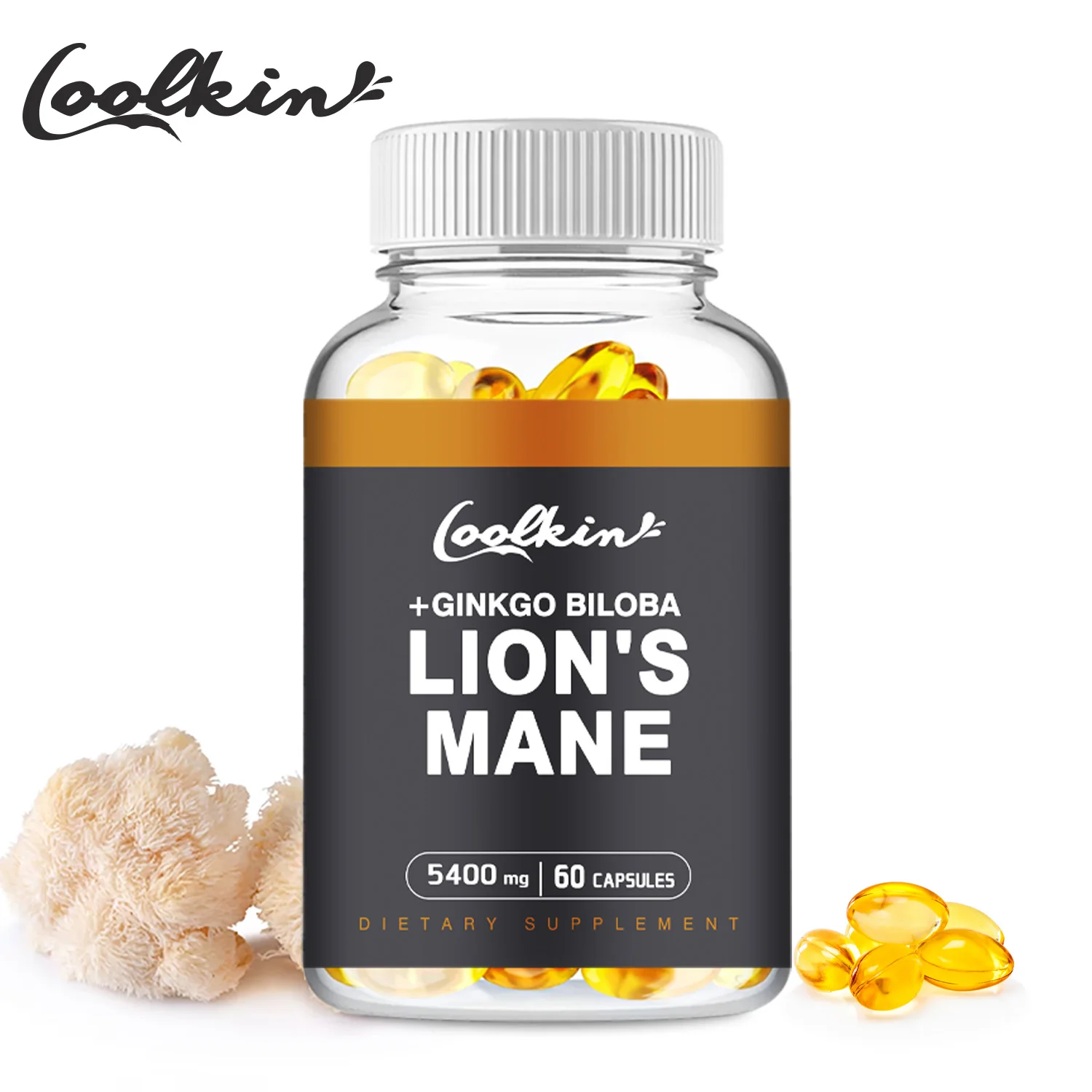 Lion's Mane Mushroom - Enhance Brain Function, Improve Memory & Cognition, Improve Mood, and Sleep Health - 60 Capsules