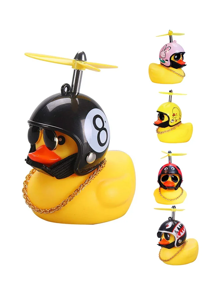 AliExpress ZUIMI Car Duck With Helmet Broken Wind Pendant Small Yellow Duck Road Bike Motor Helmet Riding Cycling