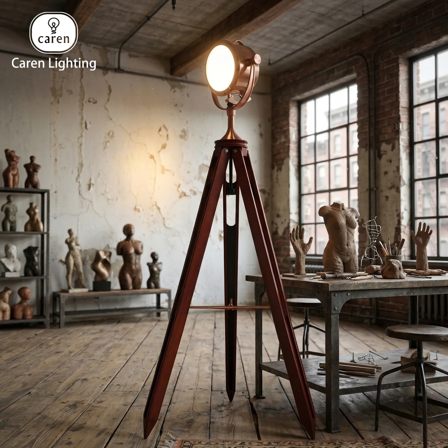 مصباح أرضي ثلاثي القوائم بتصمي - مراجعة Floor Lamp Tripod وسعره