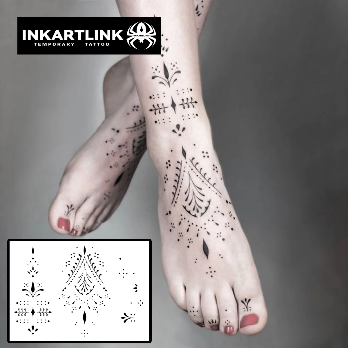 Henna Temporary Tattoo,Lasts To 15 Days New Technology Magic Waterproof Semi Permanent Sticker.