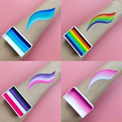 New Products Rainbow Split Cakes 30g Body Art Face Painting Water-based Holiday Adults Kids Cosplay Fancy Dress Costumes Stage