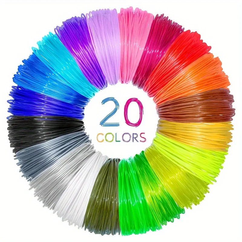 20-Farben 3D-Druckstift-Set DIY 3D-Druckstift Handgemachtes Graffiti PLA-Filament Zeichnen Kunst Handgefertigtes Design – Detail 2