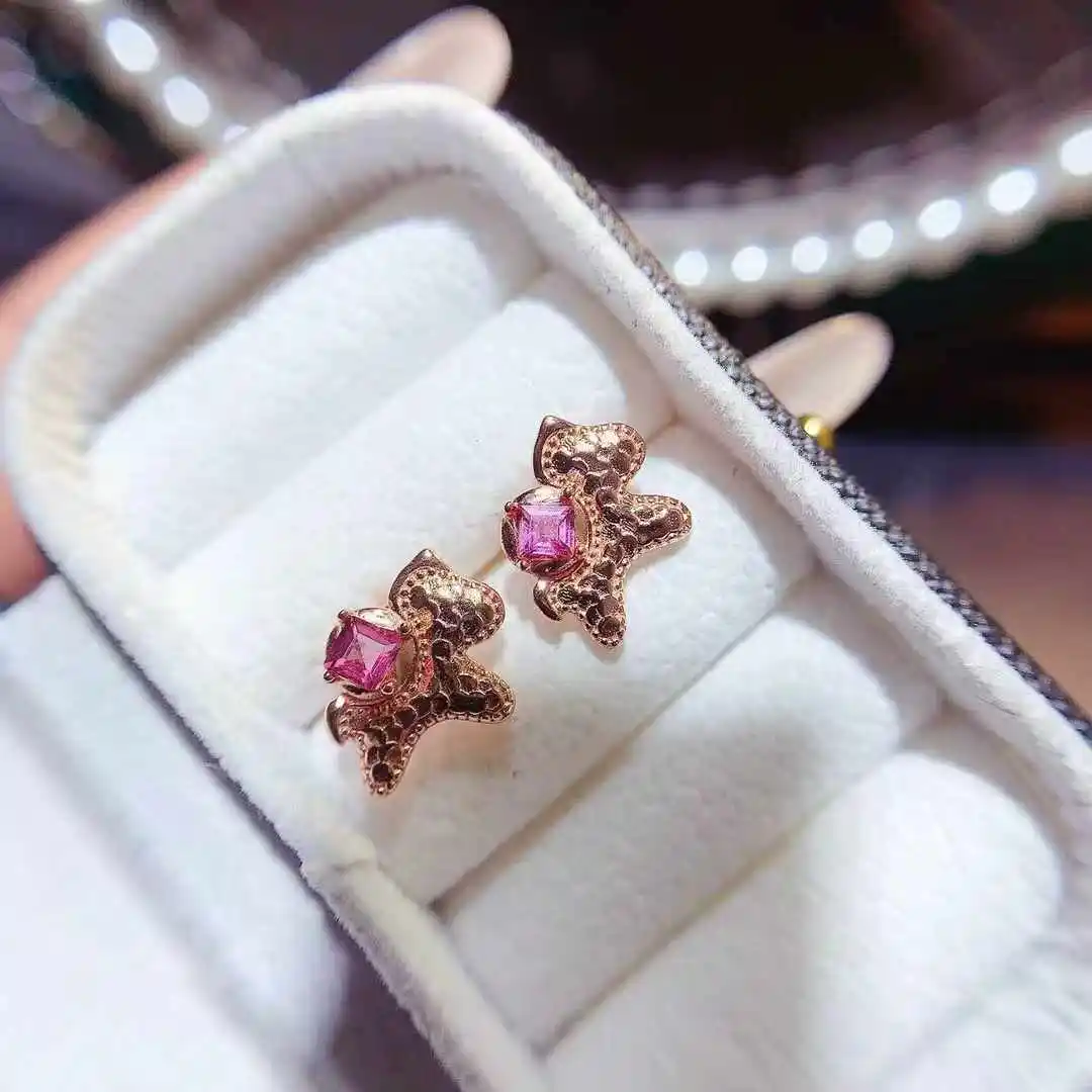 

KJJEAXCMY Новые женские роскошные серьги из натурального граната с магниево-алюминиевым сплавом, инкрустированные чистым серебром 925 пробы, подарок для девушки