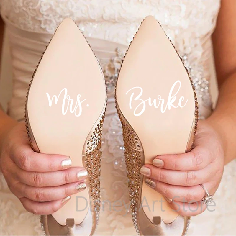 Personalized I do Me too Custom Date Wedding Shoes Decal Decoration Accessories Lovely Stickers Bridal Groom Gift