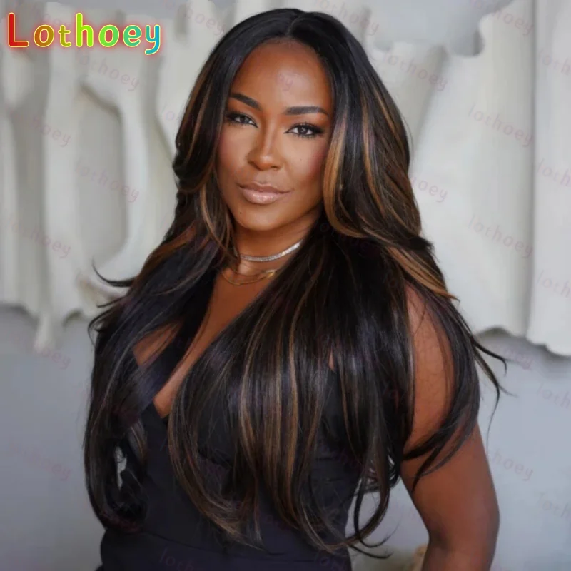 Выделенные коричневые предварительно вырезанные кружевные бесклеевые парики Wear and Go Парики с кружевной застежкой Волнистые бесклеевые фронтальные парики из человеческих волос