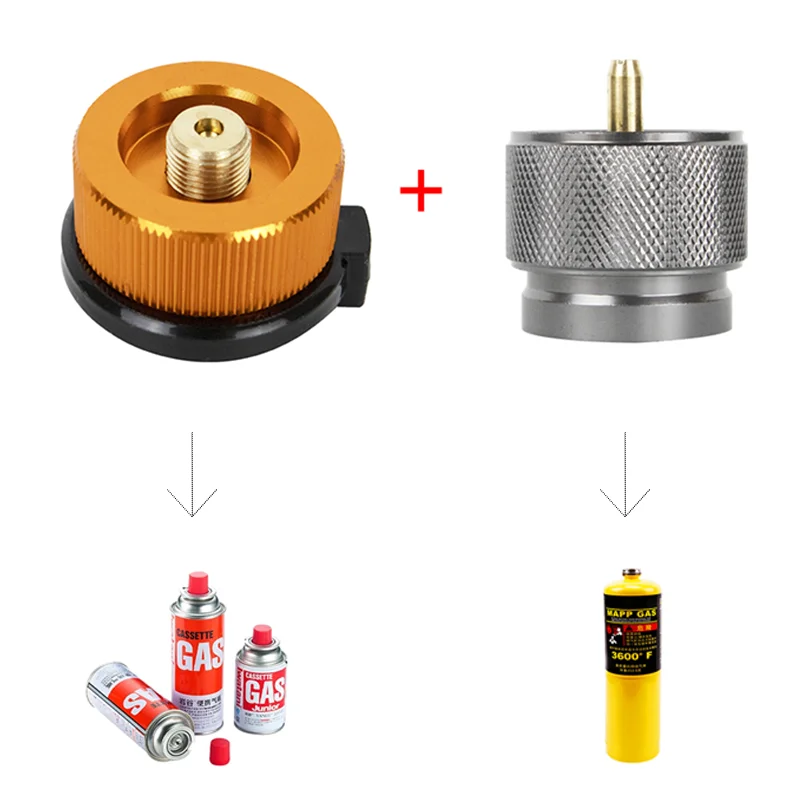 Outdoor Camping Stove Butan Gas Adapter Propane Refill Adapter American Standard Converter Gas Burner Conversion Head