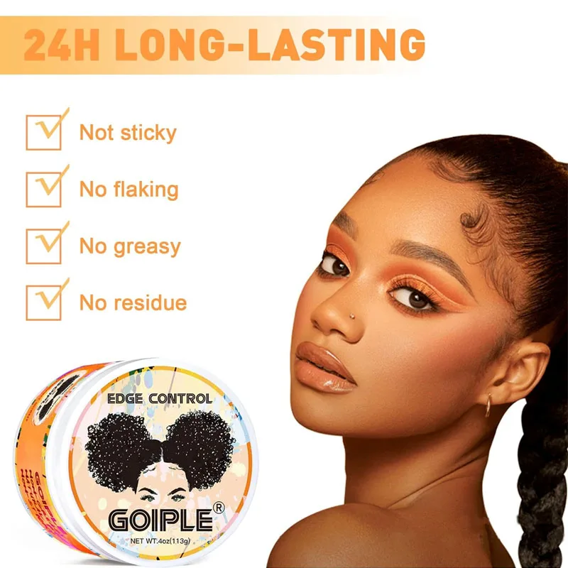 Goiple Hair Styling Wax Cream for Women 24 Hour Strong Hold Non-greasy Smoother Flyaway Baby Hair Pomade Edge Control Gel for 4C