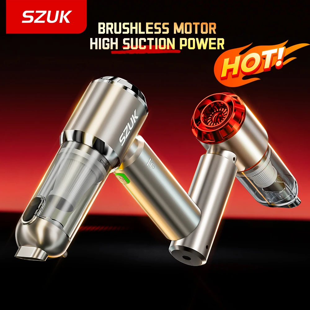 

SZUK 985000PA Mini Car Vacuum Cleaner Wireless Handheld Cleaner Cleaning Machine Strong Powerful Portable Vacuum Cleaner Car
