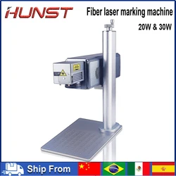 HUNST 20W 30W A8 Fiber Laser Marking Machine High Power Industrial Portable Engraver for Engraving Metal Jewelry Plastic Leather