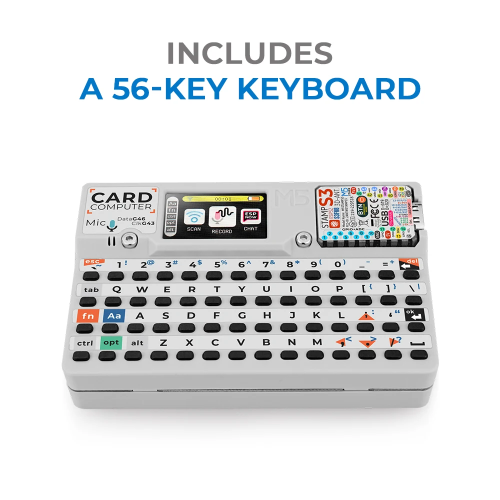 M5Stack Official Cardputer 1.14 Inch Screen Portable Computer M5StampS3 Development Board 56 Key Keyboard Card Microcontroller