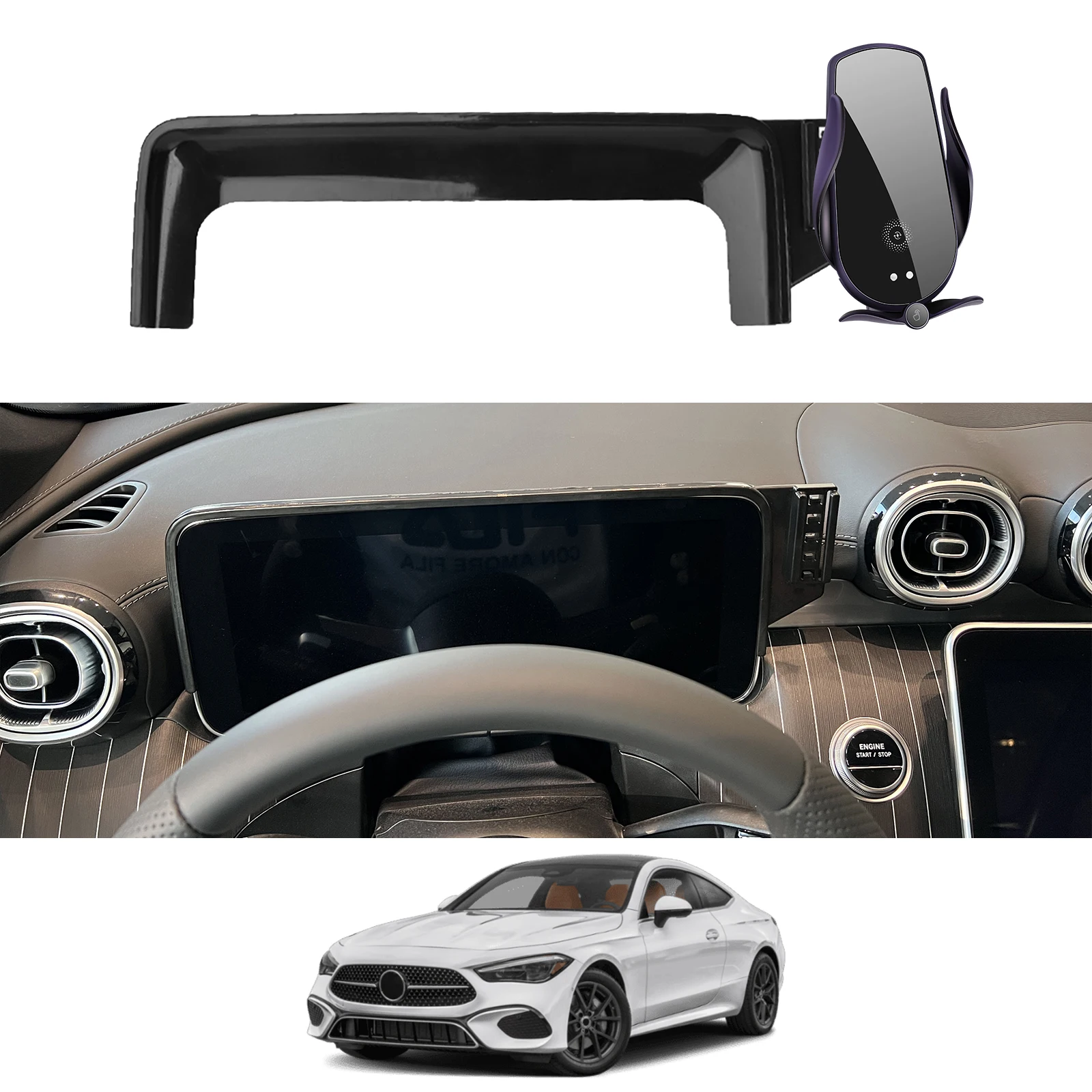 

Car Mobile Phone Holder Fit for Mercedes Benz CLE 2021-2024 Coupe Sport GPS Bracket Navigation Stand Auto