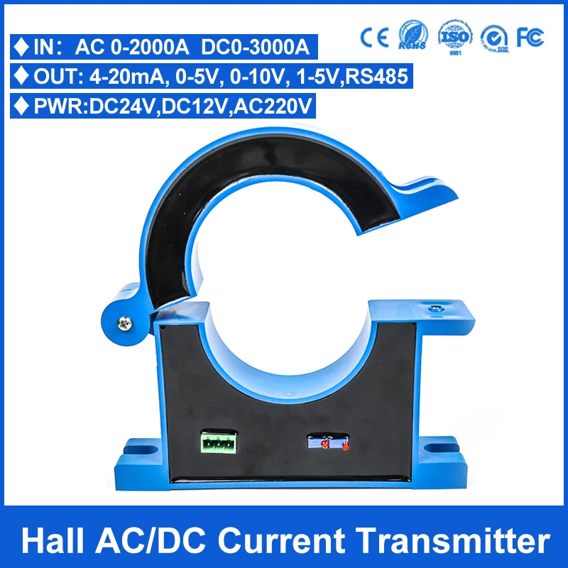 100A 200A 300A 400A AC/DC Open Type Current Transformer CT Current Transmitter