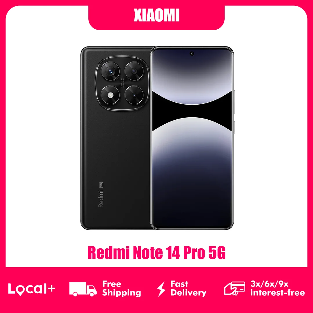 Image of Xiaomi Redmi Note 14 Pro 5G NFC Smartphone MediaTek Dimension 7300-Ultra AMOLED-Bildschirm 6,67" 1,5K 120 Hz 5110 mAh 200 MP Kamera