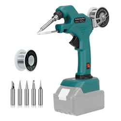 30W Cordless Soldering Iron Kit 30s Quick Preheat Electric Soldering Gun with 5pcs Tips for Makita 18V Battery (No Battery)