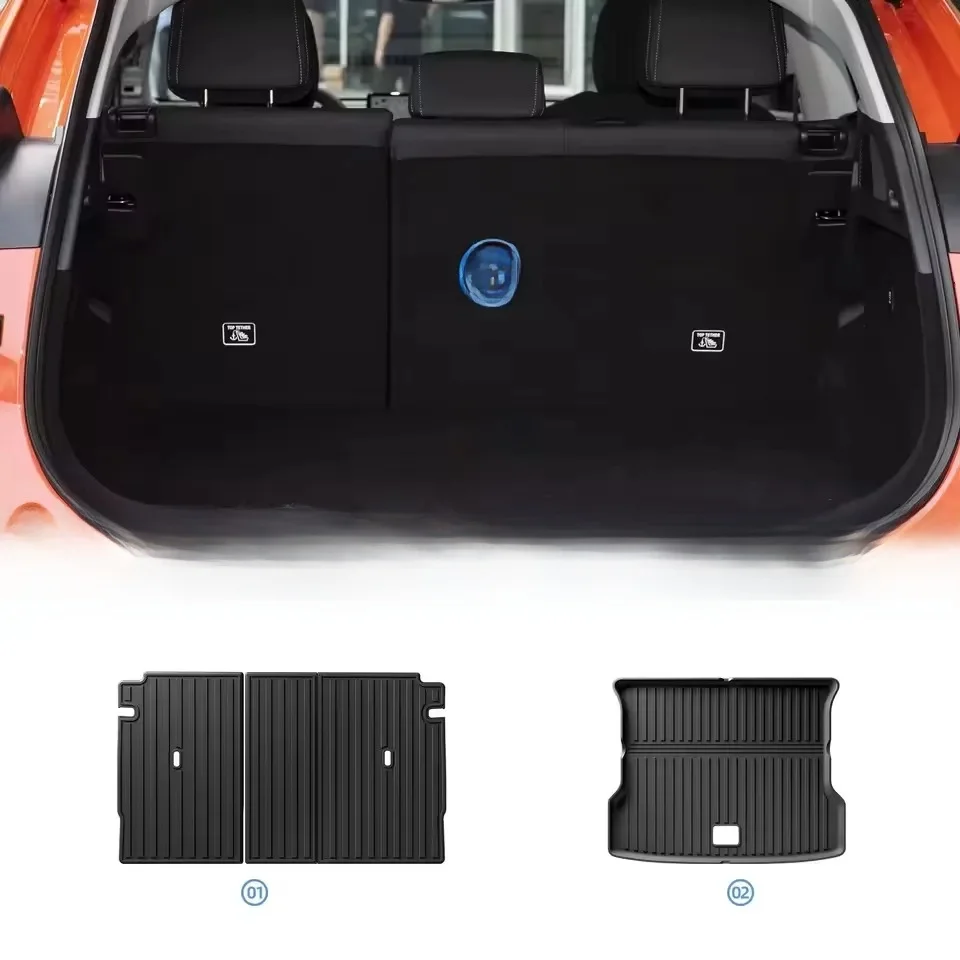LUCKEASY voor Xpeng G6 Achterbank Rugleuning Beschermende Pad Cargo Liner Kofferbak Pad TPE Auto Vloermatten Auto Interieur Accessoires - afbeelding 2