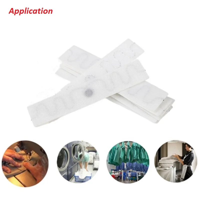 300 Times Washing 180 Degree High Temperature Resistance Soft Uhf Tag Laundry Textile Rfid Label