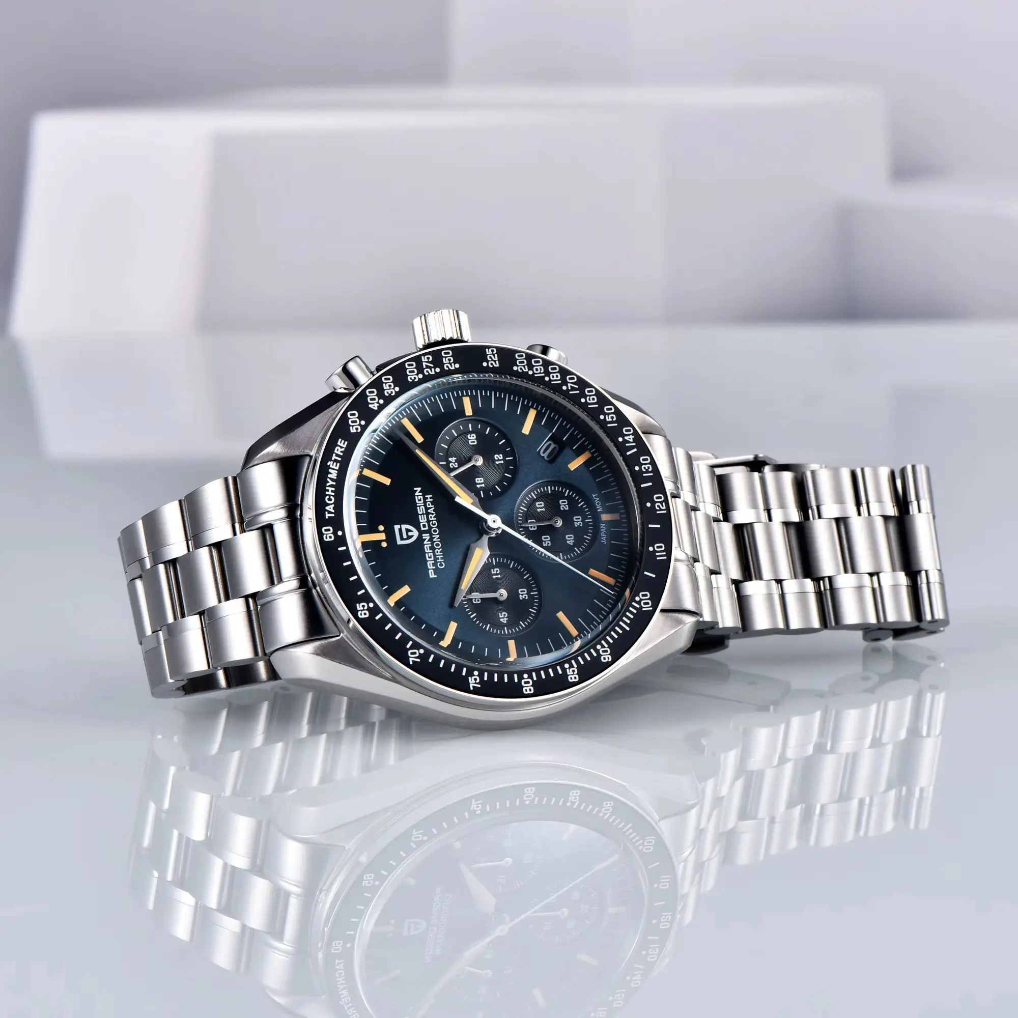 montre quartz retro luxe – vue détaillée