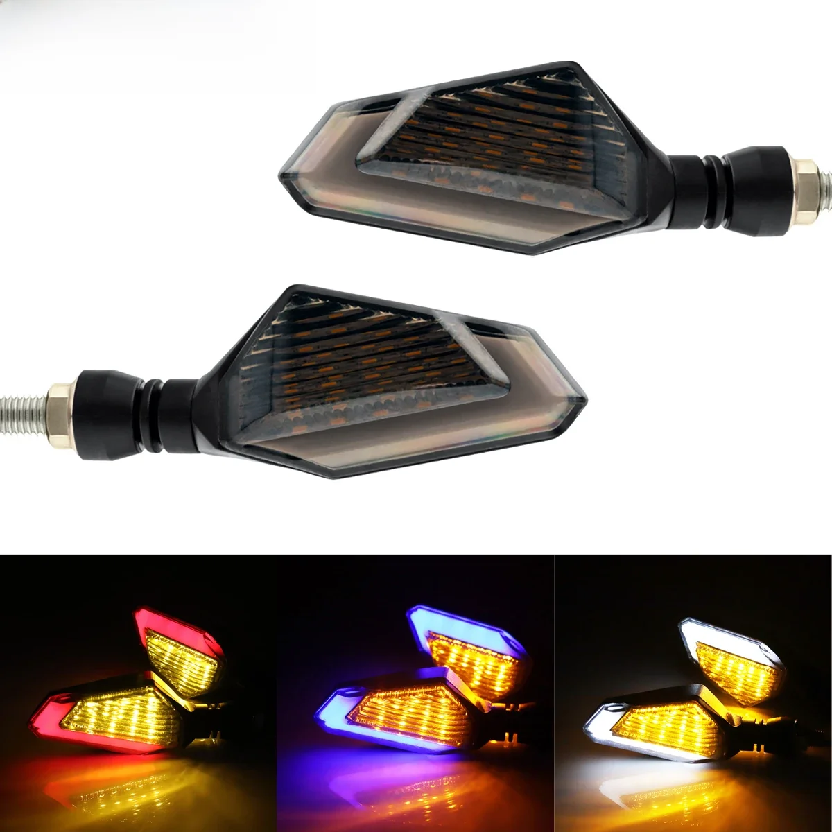 Clignotants de moto universels ambre clignotants indicateurs Super lumineux moto lampe clignotants Signal feu arrière Scooter Acces
