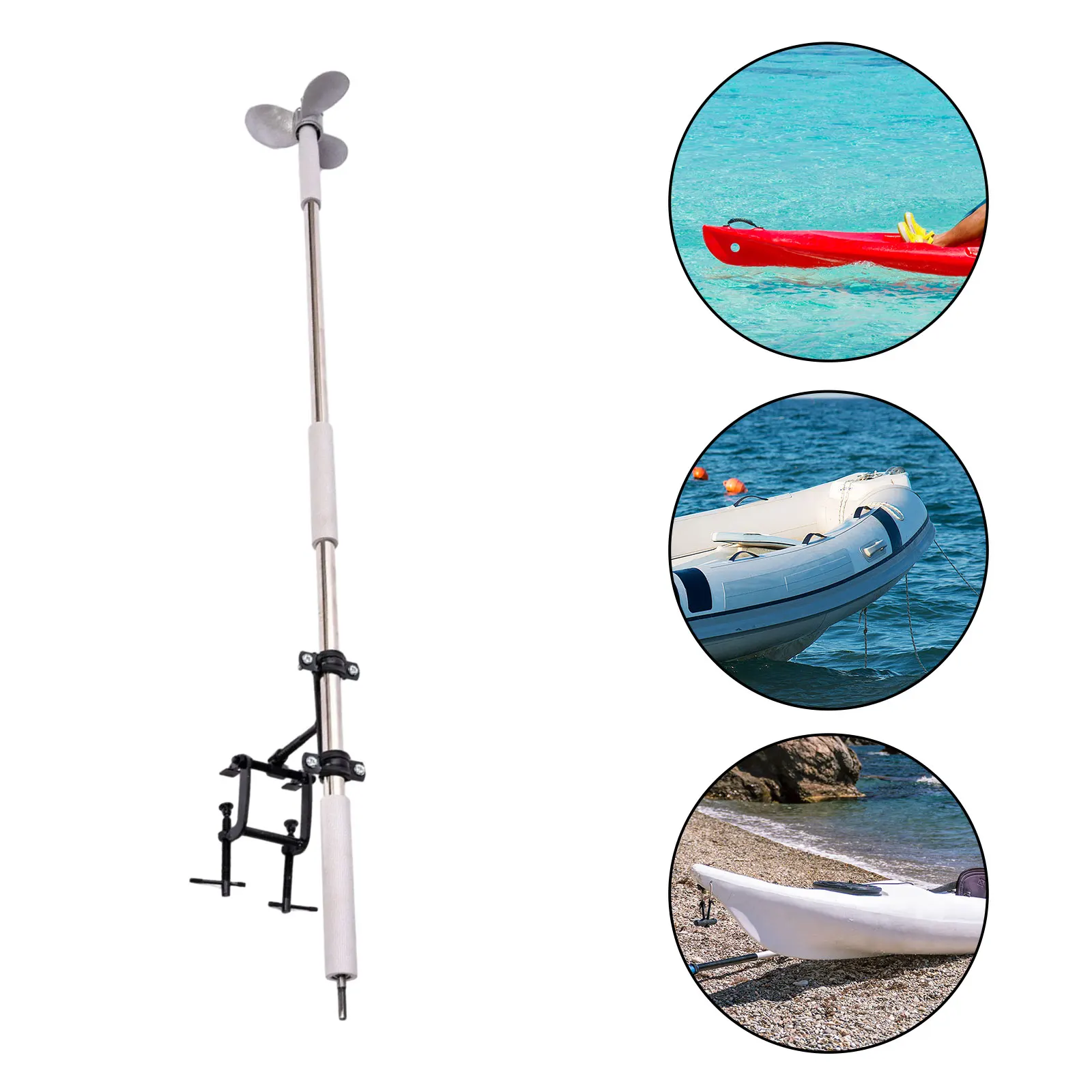 

Drill Powered Boat Propeller Portable Underwater Trolling Motor Thruster for Kayaks Inflatable Boats, Electric Drill Outboard