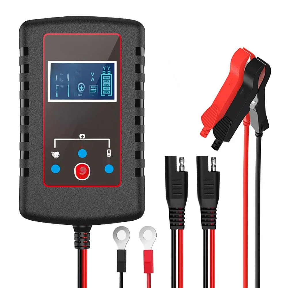 Auto Automatische Float Ladegerät 6V 12V Schalter Smart Batterie Ladegerät ASE Adapter Kabel Mehrere Schutz Für Motorrad rasenmäher