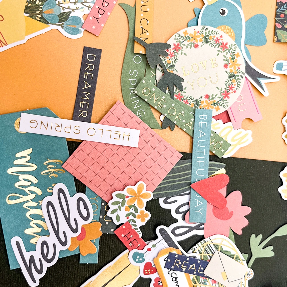 Creative Path 226 Stück Nature Sense Scrapbooking-Stanzformen, Ephemera, grüne blaue Blätter, Papier-Stanzformen für Journaling, DIY-Kartenherstellung – Detail 11