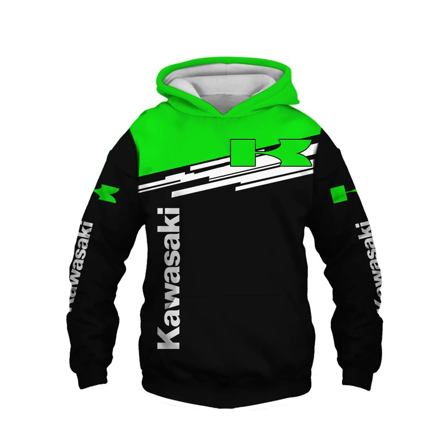 

Kawasaki Autumn And Winter Hoodie Adult Streetwear Hooded Unisex Motorcycle Sweatshirts Pullovers Tracksuit Clothing