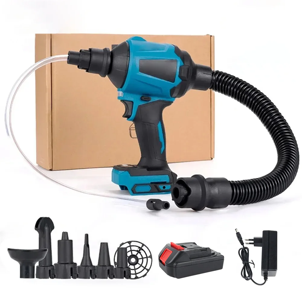 6 IN 1 Cordless Air blow With Nozzle duping Machine Multifunction Dust blow Inflator Vacuum Tool