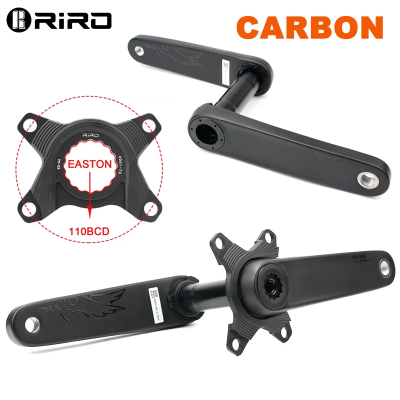 

Велосипедный шатун RIRO из углеродного волокна, сверхлегкий 2 в 1, 110BCD для счетчика мощности Easton, шатун 165/170/172,5 мм, шатуны DUB, ось 29 мм