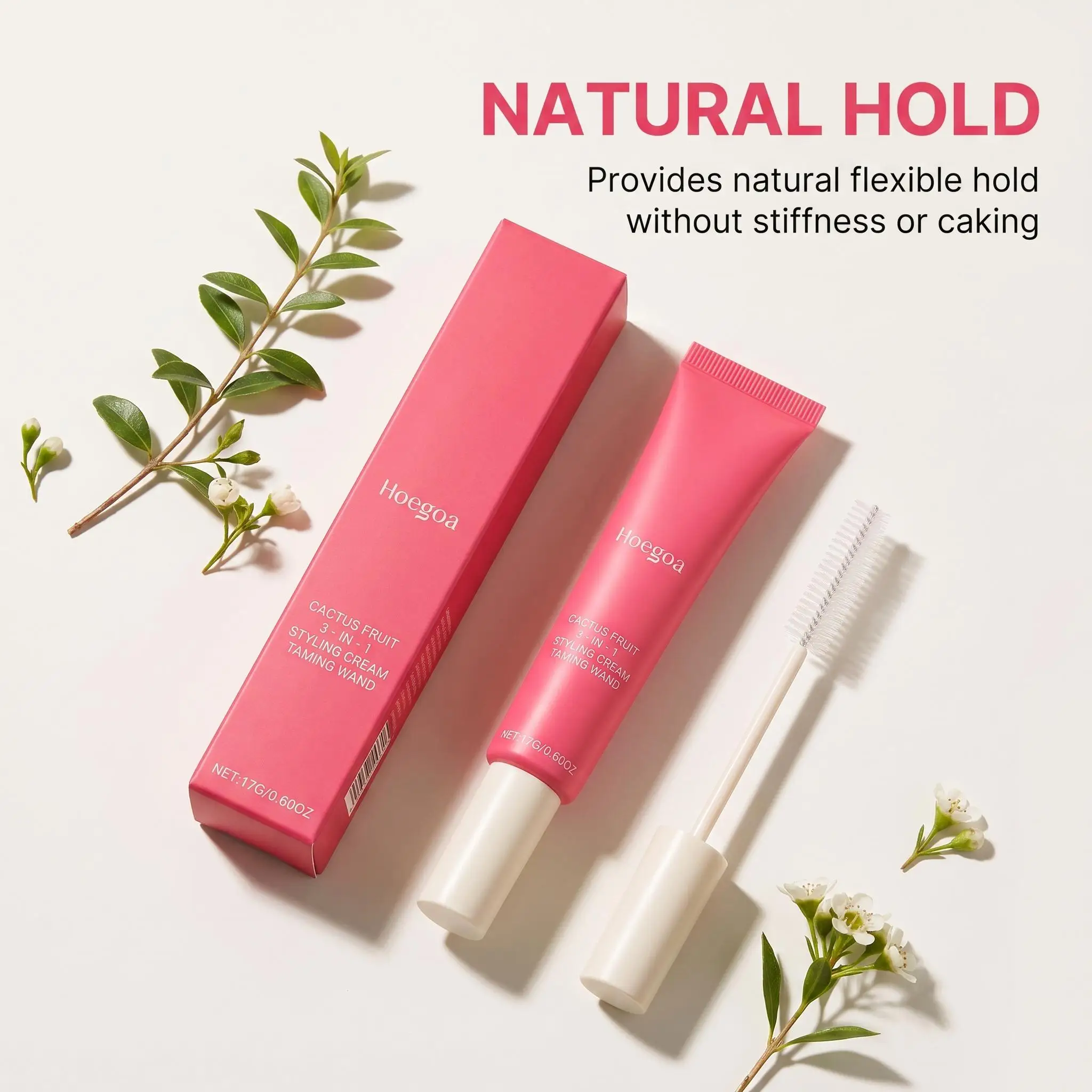 Cactus Fruit 3-In1 Hair Styling Cream Flyaway Taming Wand Frizz Control Edge Smooth Shine Defines Curls Broken Hair Hair Finishing Cream
