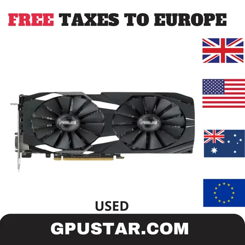 2024 중고 ASUS 그래픽 카드, AMD RX 590 8GB GDDR5 마이닝 GPU 비디오 카드, 256 비트 컴퓨터 RX590