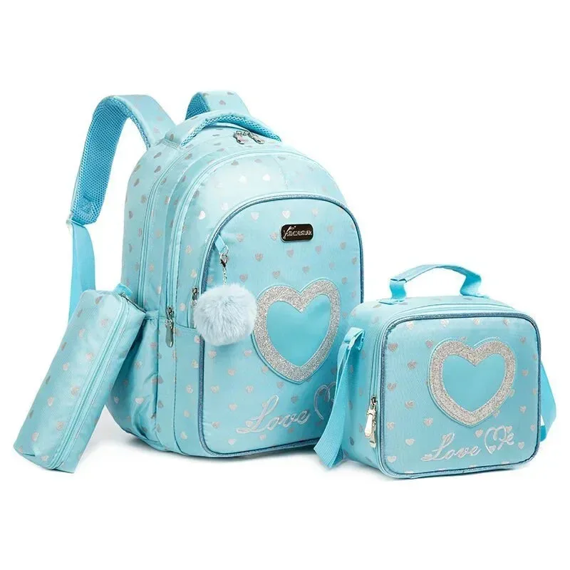 

Hot Children School Backpack Primary Schoolbag for Girls Waterproof Book Bags Kids Backpack Set with Lunch Bag and Pencil Case