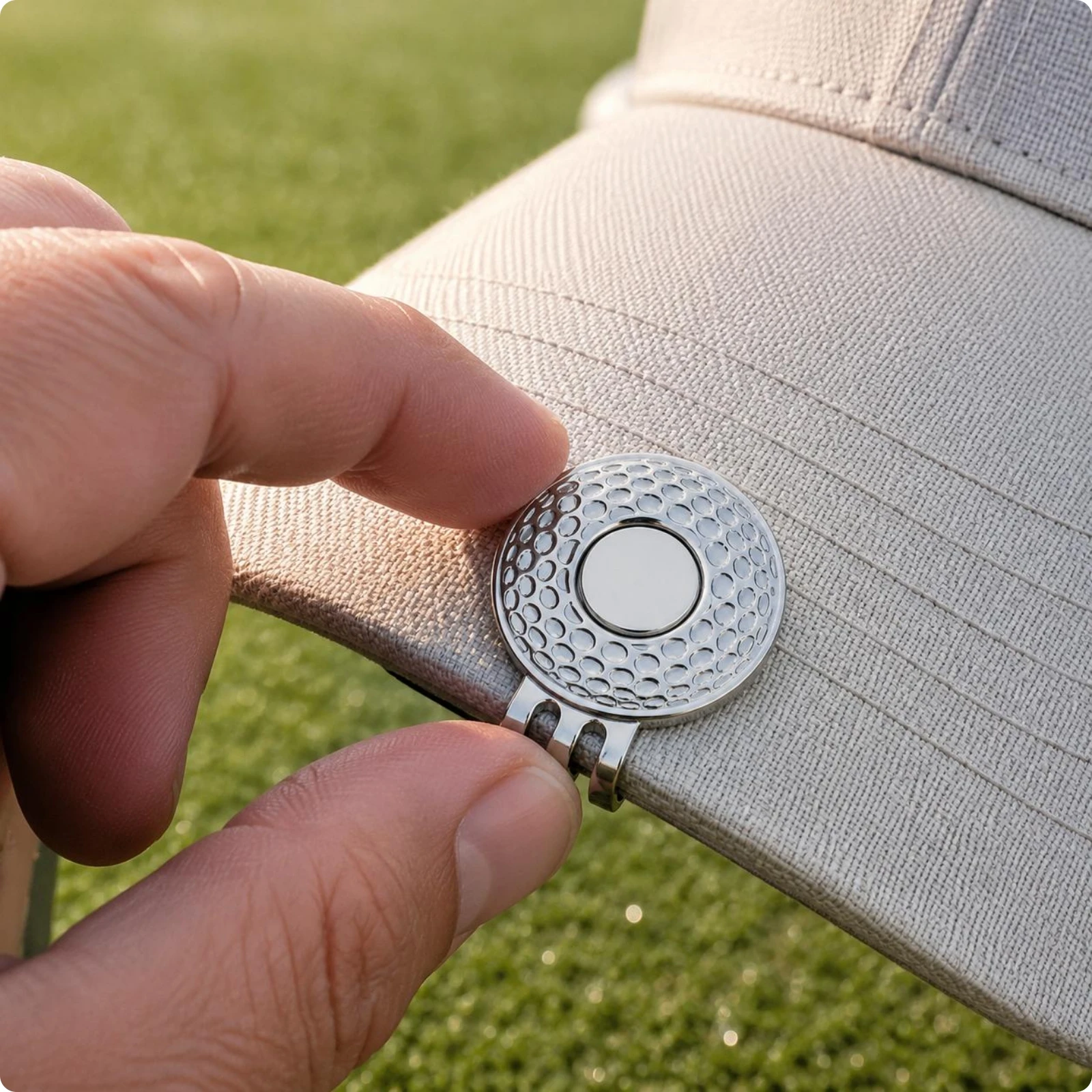 Magnetic Metal Golf Hat Clip Portable Golf Ball Marker Hat Badge Removable Cap Clip Mark For Golfer Outdoor Training