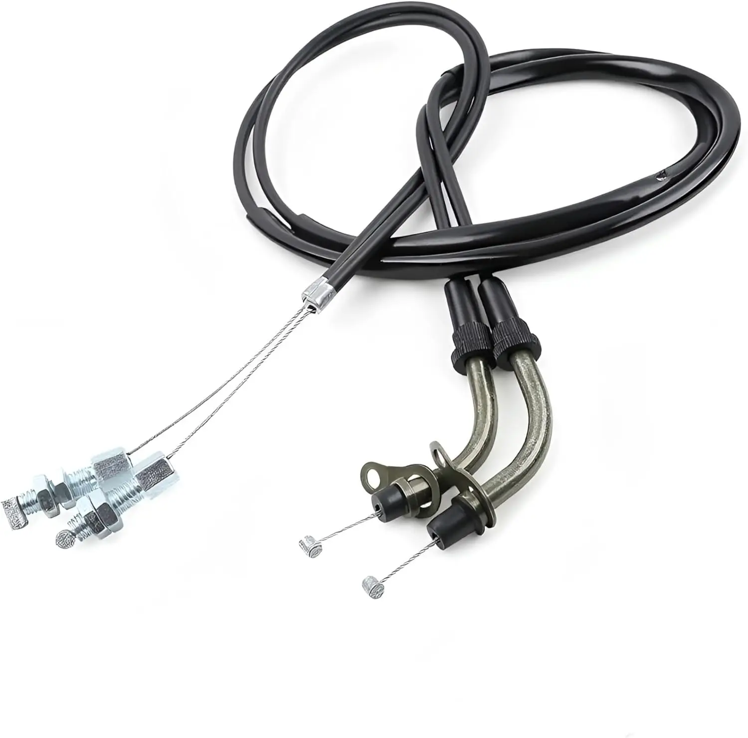 2-Pack Motorcycle Push Pull Throttle Cables for Suzuki GSXR600 GSXR750 2006-2009 GSXR1000 2005-2006 Steel Wire Set