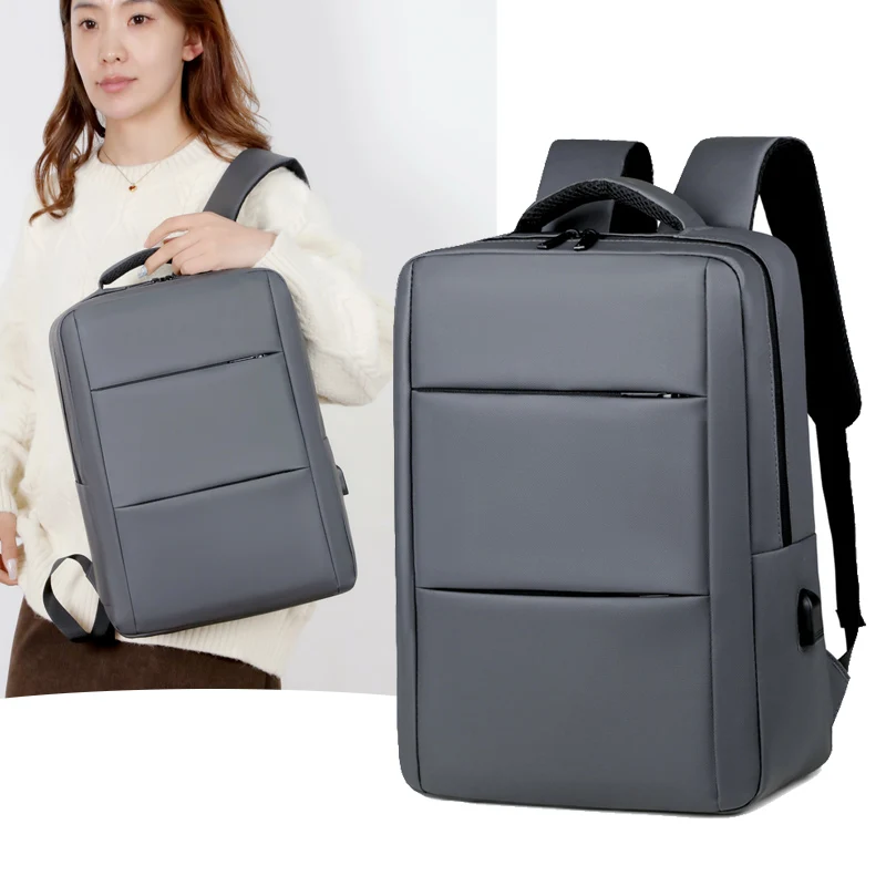 Mochila Impermeable Minimalista y Elegante con USB Mochila Unisex de Gran Capacidad para Portátil Multifuncional para Negocios y Viajes